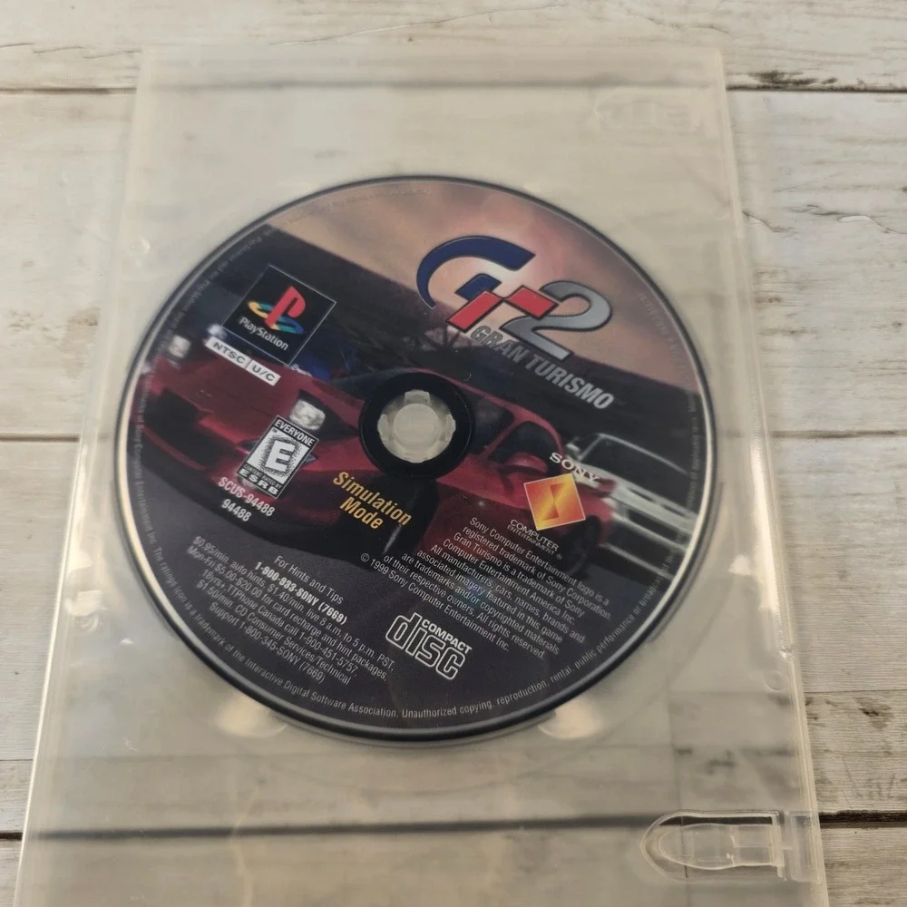 Sony PlayStation 1 Gran Turismo 2 Simulation Mode Disc PS1 SCUS-94488 Racing